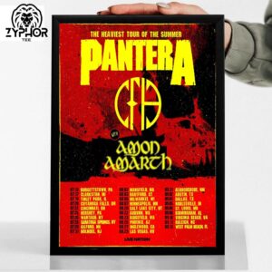 Pantera The Heaviest Tour Of The Summer 2025 With Special Guest Amon Amarch Tour Dates Home Decor Poster Canvas