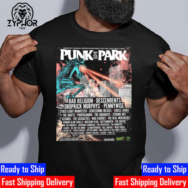 Punk In The Park With Headliners Bad Religion Descendents Dropkick Murphys Pennywise At The National Western Stockyards In Denver CO On July 18th-20th 2025 Unisex T-Shirt