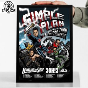 Simple Plan Tour 2025 Bigger Than You Think With Bowling For Soup 30H!3 And Lolo Home Decor Canvas