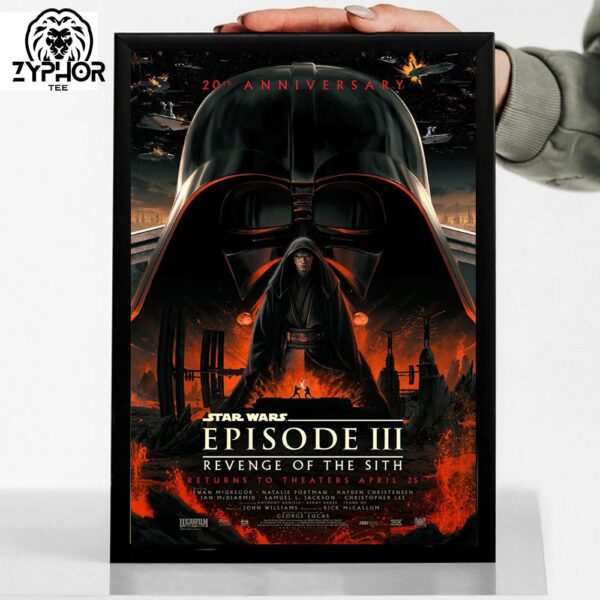 Star Wars Episode III Revenge Of The Sith Returns To Theaters April 25 2025 Home Decor Poster Canvas