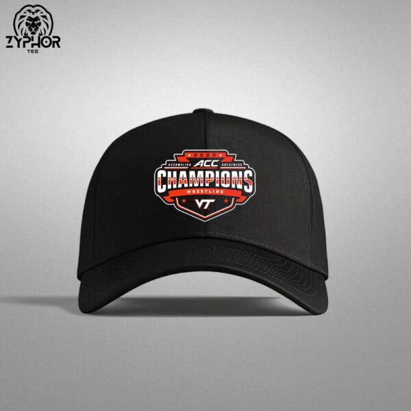 ACC Tournament Champions Wrestling 2025 Virginia Tech Hokies Conference Snapback Classic Hat Cap