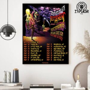 An Evening With Testament Performing And Telling Stories From Practice What You Preach Festival Shows 2025 Home Decor Poster Canvas