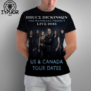 Bruce Dickinson The Mandrake Project Live North American Tour 2025 All Over Print Shirt