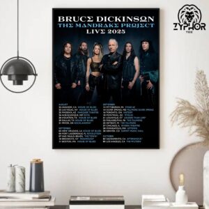 Bruce Dickinson The Mandrake Project Live North American Tour 2025 Home Decor Poster Canvas