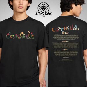 Coachella Festival 2025 Coachella Poppies Lineup Graphic Two Sides Unisex T-shirt