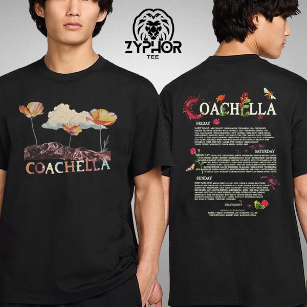 Coachella Festival 2025 Desert Critters Lineup Graphic Two Sides Unisex T-shirt