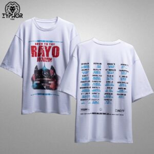 J Balvin Back To The Rayo Tour Dates North America 2025 Artwork For Fan Two Sides Unisex T-shirt