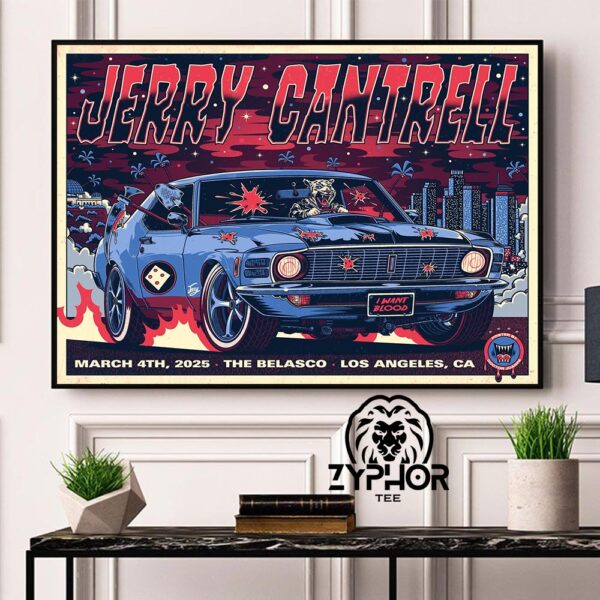 Jerry Cantrell The Music Show That Took Place On March 4 in The Belasco Los Angeles CA Home Decor Poster Canvas