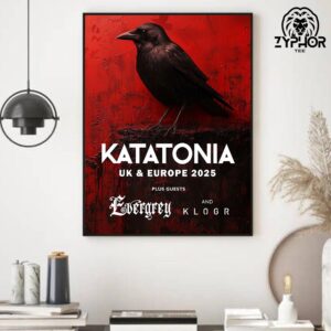 Katatonia Band Tour The UK And Europe 2025 With Special Guests Evergrey And KLOGR Home Decor Poster Canvas