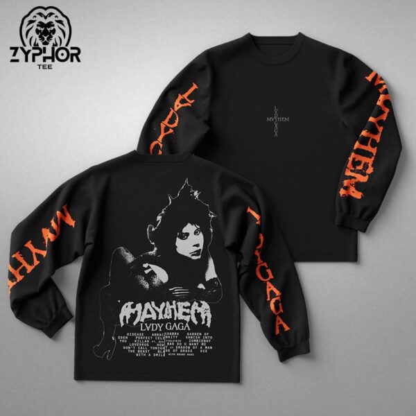 Lady Gaga Mayhem Album Limited Edition Longsleeve Vintage Graphic All Over Print Shirt