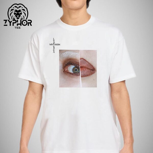 Lady Gaga Mayhem Eye And Lip Close Up Photo Featuring Graphic Unisex T-shirt