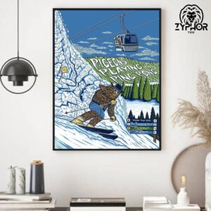 Pigeons Playing Ping Pong Winter Tour 2025 On Colorado US Home Decor Poster Canvas