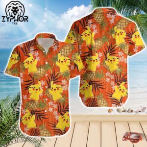 Pikachu Hawaiian Shirt Pattern Pineapple Summer Vacation Pokemon Tropical Shirt