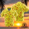 Infernape Hawaiian Shirt With Pattern Pokeball And Floral Pokemon Aloha Shirt