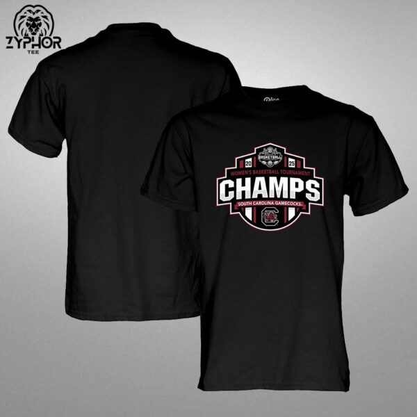 South Carolina Gamecocks 2025 SEC Women’s Basketball Conference Tournament Champions Locker Room T-Shirt