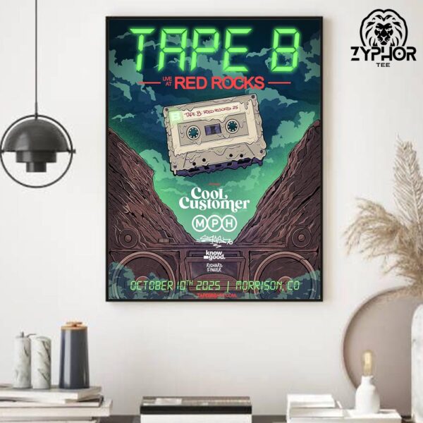 Tape B Is Coming At Red Rocks Park And Amphitheatre On October 10 2025 Home Decor Poster Canvas