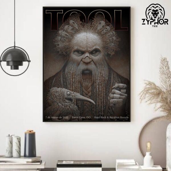 Tool Music Official Poster By Ed Binkley Artwork On March 7 2025 In Hard Rock And Royalton Resorts Home Decor Poster Canvas